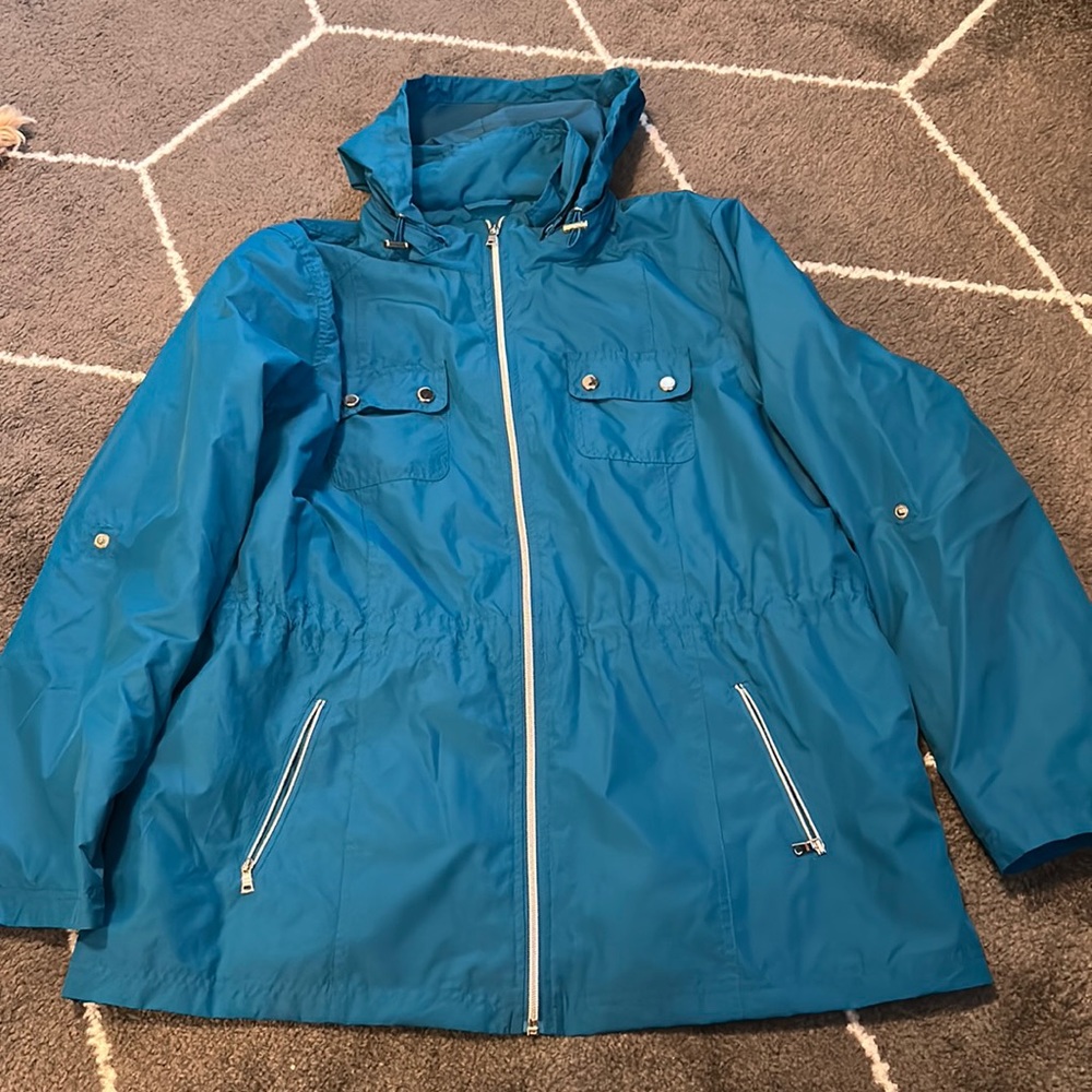 Style&Co Women's Blue Hooded Jacket